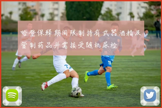 哈登保释期间限制持有武器酒精及管制药品并需接受随机尿检